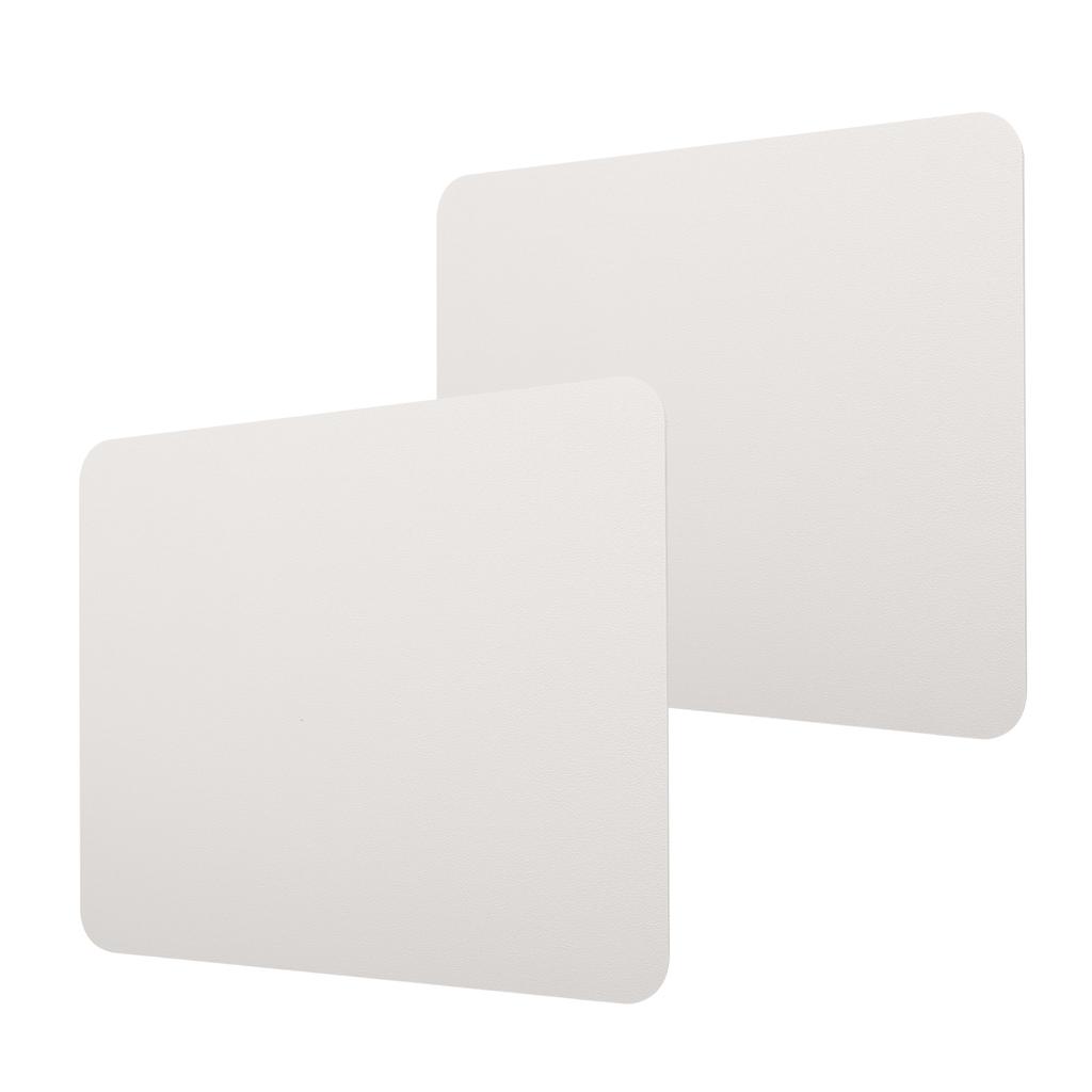 2 шт. Коврик для мыши двусторонний из ПВХ кожи водонепроницаемый настольный коврик для офиса дома протектор для мышей 27x21 см(сливочный