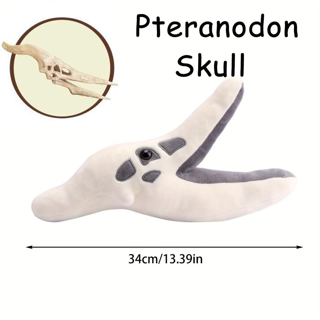 Мягкая плюшевая подушка для куклы Fuzzy Fossils Riceratops Skull Dinosaur Skull