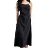 Women's Summer 2025 Black Suspender Dress - Slimming, High-End, Hepburn Style Little Black Dress