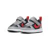 Nike Court Borough Low Recraft TD Light Smoke Grey Bright Crimson Baby Sneakers Dark-Obsidian White DV5458-003