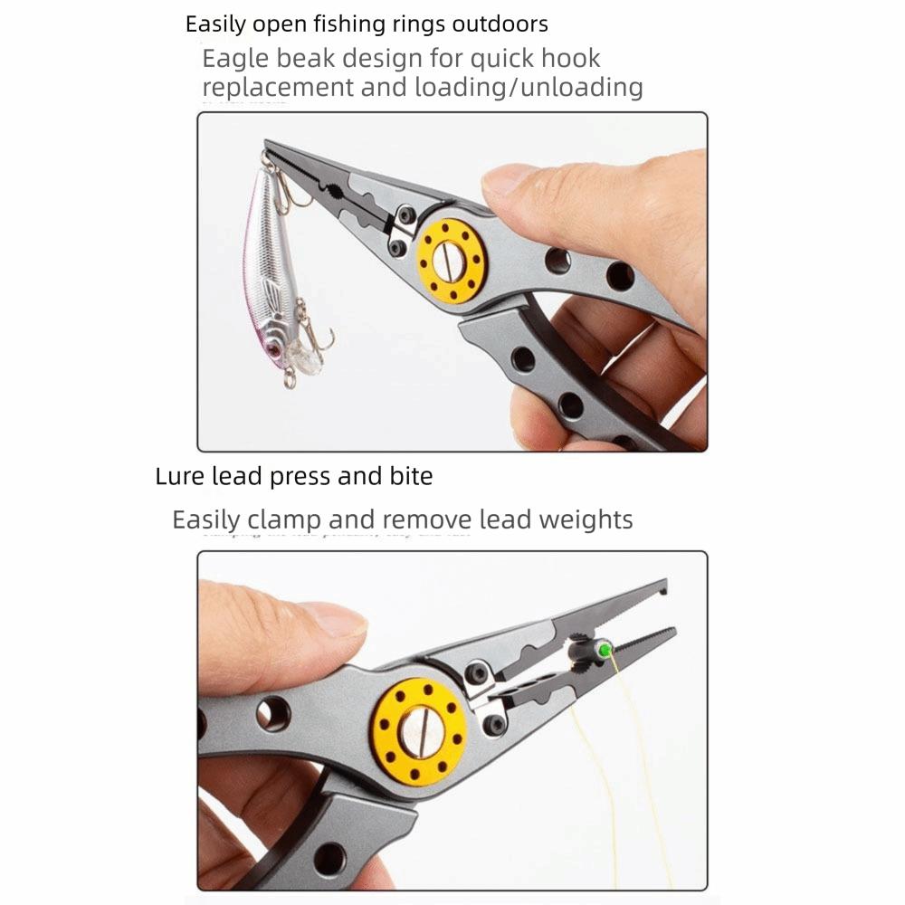 Anti Slip Fishing Pliers Aluminum Zinc Zinc Alloy Line Cutting Pliers Hook Remover Pliers Outdoor Fishing