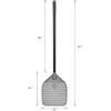 Pizza Turning Peel, 12 x 14 Inch Perforated Pizza Peel, 35 inches Long Handle Pizza Paddle, Professional Lightweight Anodized Aluminum Pizza Spatula
