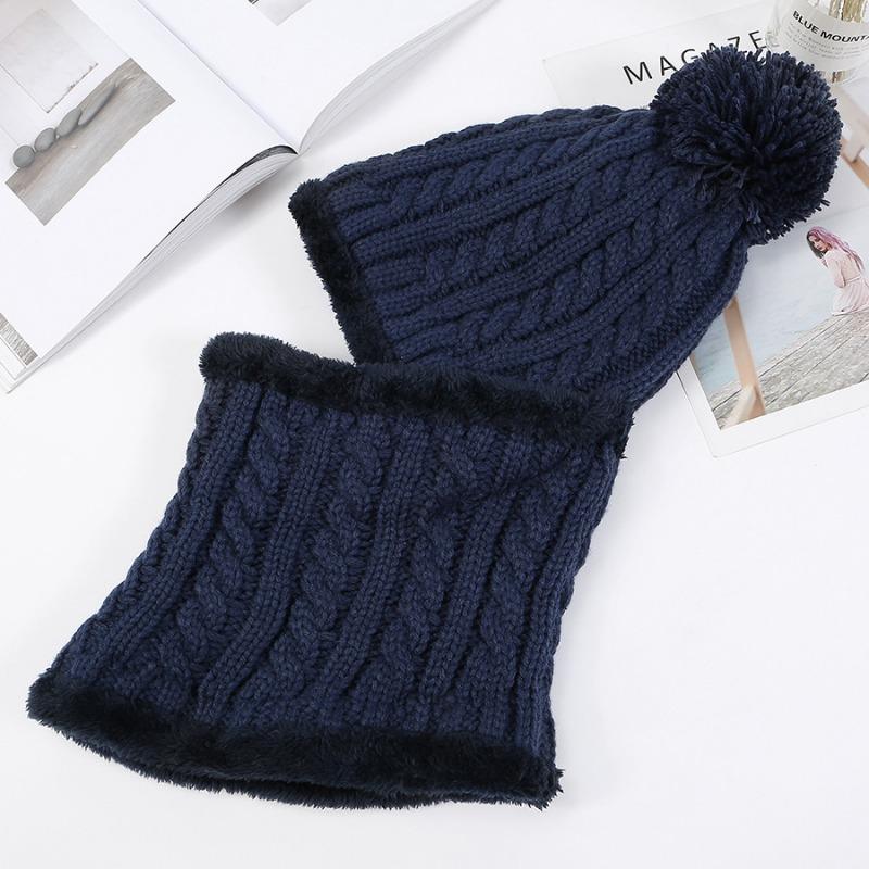 Осенне-зимняя многофункциональная шапка, шарф, цельная защита ушей, теплая вязаная шапка, женская, двухслойная, плюшевая, Fried Dough Twists, шерстяная шапка