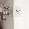Double Sided Corner Wall Clock Non Ticking Silent Housewarming Gift Square Decorative for