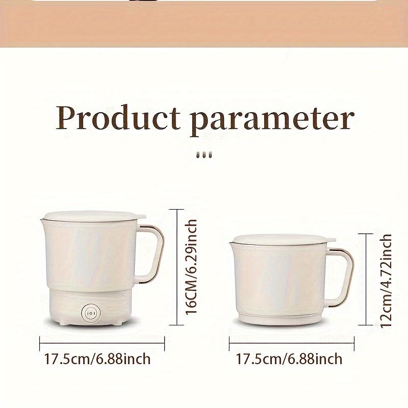 Euro 1pc Multifunctional 304 Stainless Steel Folding Electric Cooking Pot Travel Portable Cooking Pot Stainless Steel Electric Cooking Pot