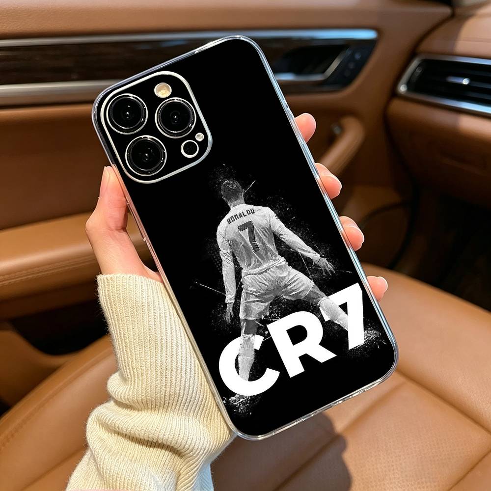 Чехол для телефона C-R-7 R-Роналду для iPhone17,16,15,14,13,12,11 ,Pro Max,16/15/14 Plus Прозрачный чехол