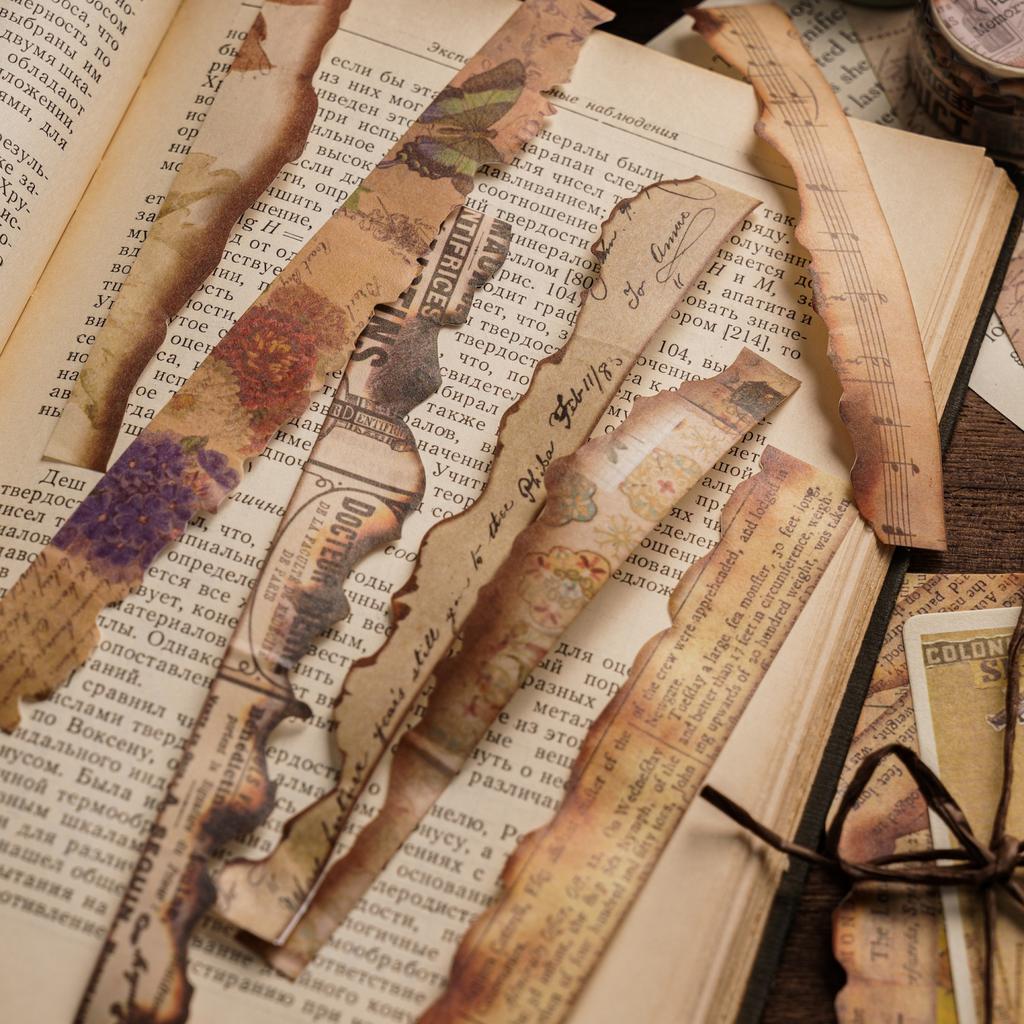 Journamm 20 мм*2 м Выжигаемые бумажные ленты Ваcи Декор для Junk Journal DIY Скрапбукинг Винтажные материалы для коллажа Эстетичные канцелярские ленты