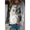 Funny Cat Hoodie Women Fashion Y2k Hoodies Sweatshirt Donkey Print Hoodie O-neck Clothes Animal Pullover Kawaii Sweats Girl Coat