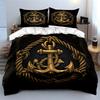 Nautical Anchor Rope Decor Set Bedding Set with 1 Duvet Cover 2 Pillowcases Single Double King Queen, Gift