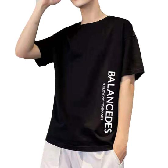 Men Summer T-shirt O Neck Loose Short Sleeve Soft Breathable Solid Color Plus Size Print Mid Length Casual Pullover Daily Top