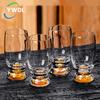 2/4/6 шт. Набор хрустальных бокалов для ликера 100 мл, стеклянные бокалы для вина, золотистые бокалы для виски, крепких напитков, сакэ, соджу, бренди, чашка для чая