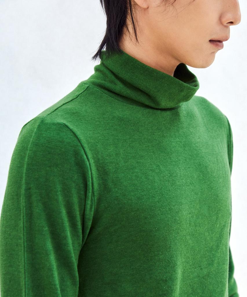 DENSITY Stitch Turtleneck Tee_Forest Green