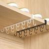 Punch-free 12 Hooks Cup Holder Black/White Under Cabinet Storage Rack  Kitchen