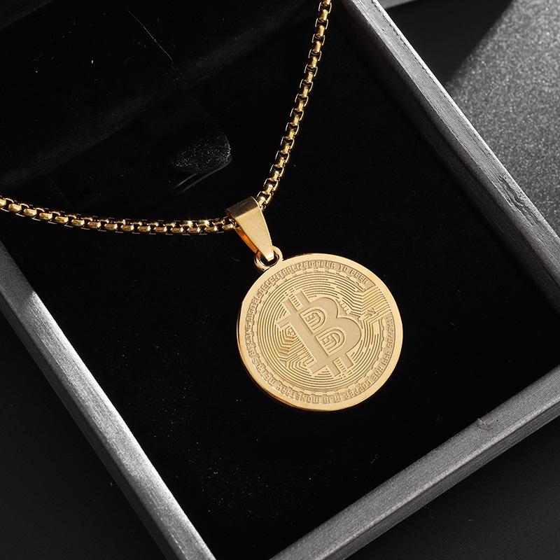 Брелок для ключей Bitcoin Собака Виртуальная Памятная Монета Кулон Ювелирный Кулон Ожерелье