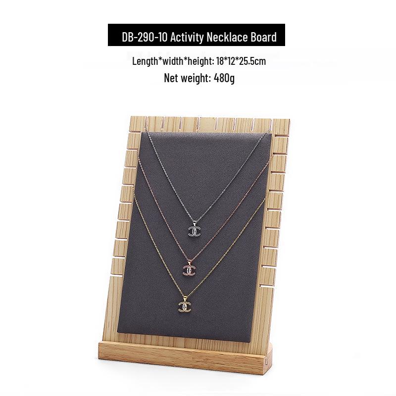 Деревянная подставка для украшений из массива дерева для серег, колец и ожерелий с нефритовым подносом