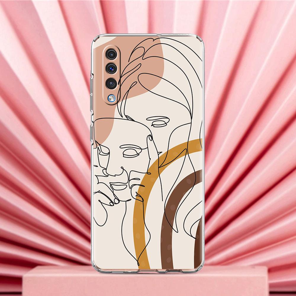 Чехол для телефона Samsung A56 A36 A26 A24 A16 A14 A12 A32 A50 A70 A20E A22 A40 A34 A54 A42 A52 5G A04s A06 Чехол Линейный рисунок