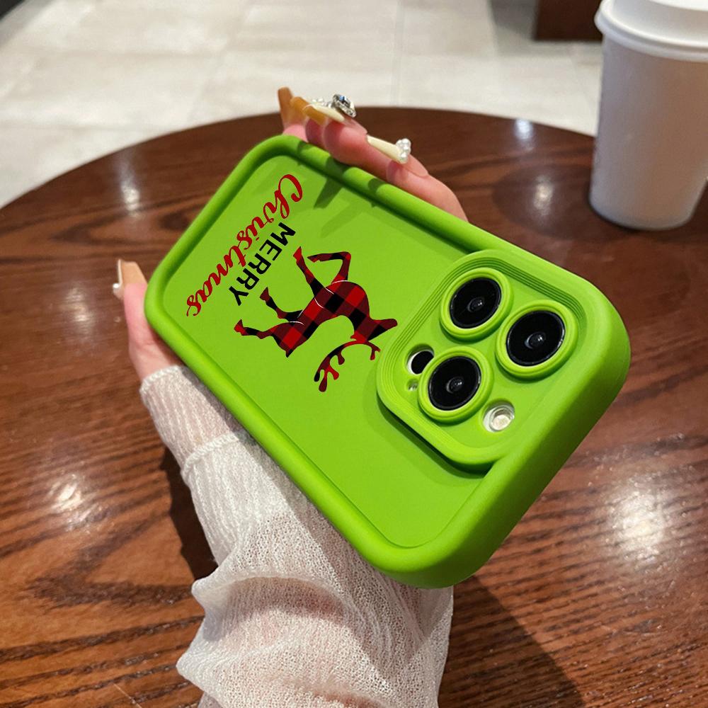 N102 Счастливого Рождества, Нового года, мягкие чехлы для телефонов с ангельскими глазками для iPhone 16, 15, 14, 13, 11, Pro Max, 8, 7, 6s Plus, 12 mini, XR, XS Max, SE, противоударный чехол