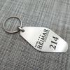 Custom Hotel Metal Keychain Personalized Digital Hollow Stainless Steel Keyring Jewelry New