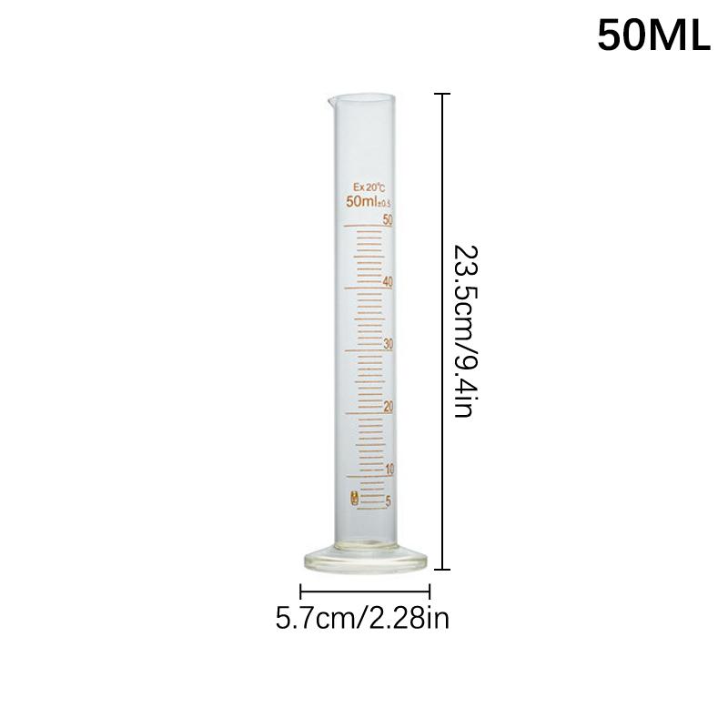 1 шт. Профессиональный толстостенный стеклянный градуированный мерный цилиндр, инструмент 5 мл 10 мл 25 мл 50 мл 100 мл, мерный цилиндр для лабораторного снабжения