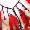 Fashion Tassel Feather Headband Beaded Bohemian Boho Style Headdress Costume Adjustable Rainbow Indian Headband Bride Weddding