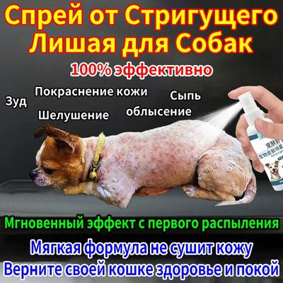 Спрей от кожных заболеваний у питомцев, Лечит зуд, Защищает барьер, Натуральная полынь, 100 мл