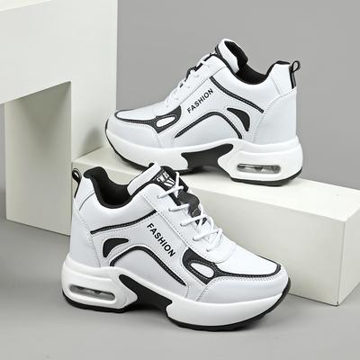 Модная осенняя женская обувь с низким вырезом, модные туфли на высоком каблуке, танкетке, платформе, на шнуровке, повседневные кроссовки, дышащая, удобная спортивная обувь