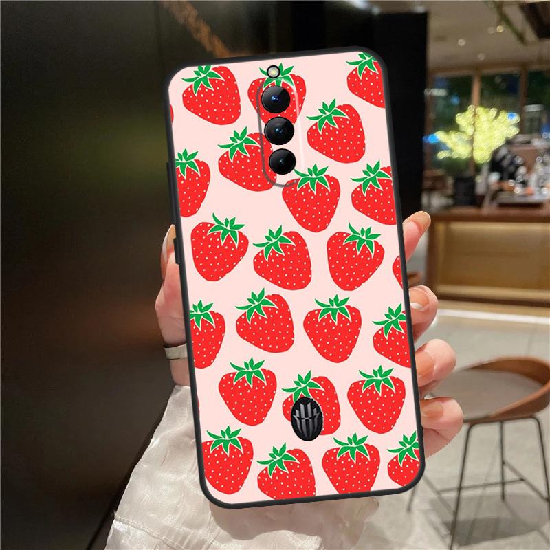 Милый клубничный чехол для ZTE Nubia Red Magic 11 10 9 8 9S 8S 10S Pro Plus 6 7 6S 7S Для RedMagic 10 Air Чехол