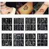 1 Sheet 6 Maps Body Art Paint Stencil Temporary Henna Tattoo Stencil Gifts Templates Decal DIY Flower Painting