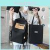 Large Capacity College Student Backpack Men Street Style Nylon Waterproof Bag