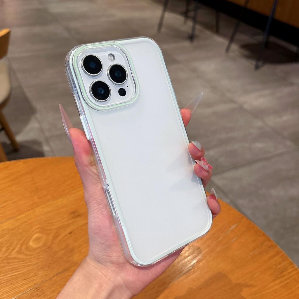 Подходит для чехла для мобильного телефона Apple 16 Три-в-одном Матовый iPhone 15 Promax Противоскользящий Цветной край 14 Простой Защитный чехол