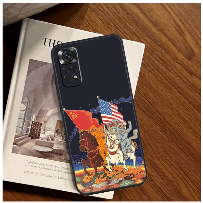 СССР Советское Космическое Пропагандистское Искусство Чехол Для Xiaomi Redmi 13C 12 C 10C 9C Redmi Note 13 Pro 9 10 11 12 Pro 9S 10S 11S 12S Чехол