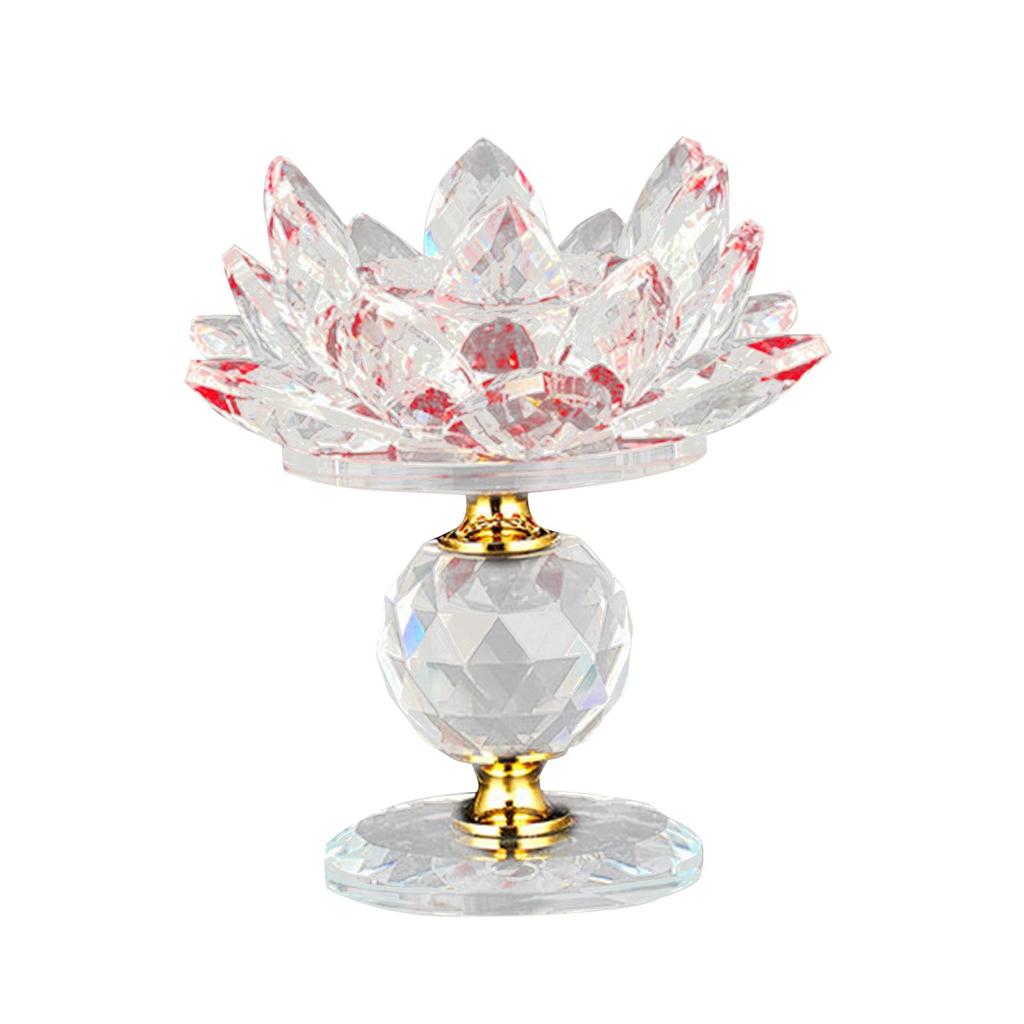 Подсвечник в виде лотоса из прозрачного стекла, подставка для свечей со стеклянным основанием, подсвечник для украшения домашней вечеринки, украшения столовой
