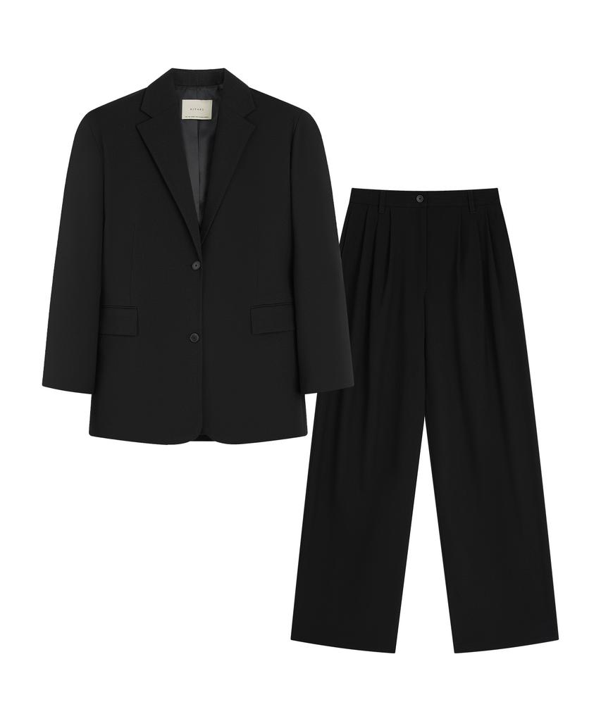 SIYAZU Si Gentle Tailored Blazer Setup_Black