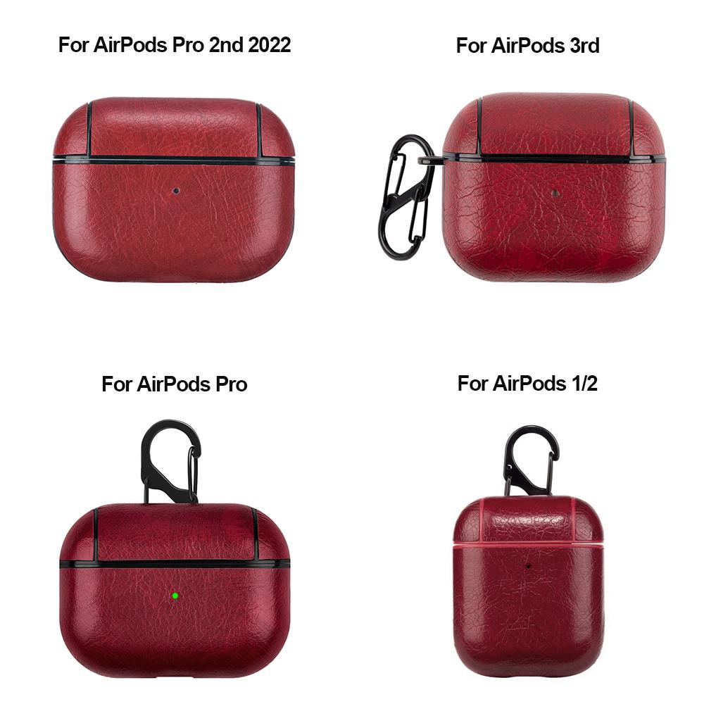 Кожаный защитный чехол для Airpods Pro 2 3 Чехол для беспроводных наушников Для Airpod Pro2 Pro 2-го 3-го Airpods3 Зарядный мешок Funda