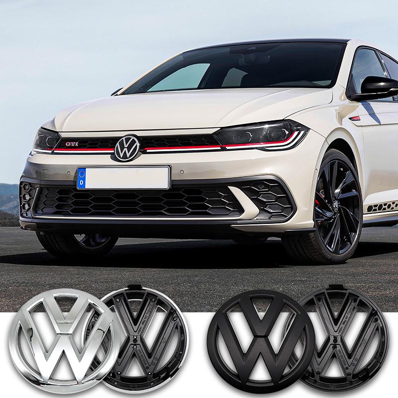 WET1 For VW Polo 2011 2012 2013 120mm 110mm Car Logo Emblem Hood Front Rear Tail Mark Rear Badge Replacement Accessories 6R0 853 600A