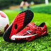 Молодежные нескользящие износостойкие дышащие футбольные бутсы на липучке с короткими ногтями, трендовая модная уличная спортивная обувь для отдыха