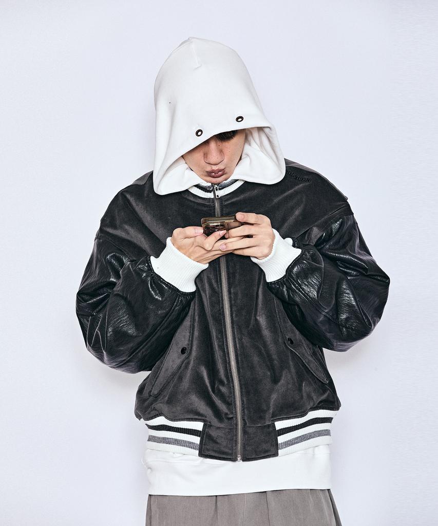 Millimillion Mudstone Velvet Blouson J13- Dark Gray
