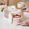 5/10Pcs Portable Cake Box with Clear Window Paper Gift Packaging Box Wedding Birthday Party Muffin Cake Container Baby Shower