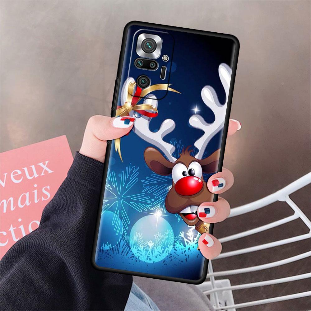Чехол для Xiaomi Redmi Note 10 9 11 Pro, мягкий чехол для телефона 10S 9S K40 8 9A 9C 9T 7 10C 8T, силиконовый чехол с Рождеством и снегом