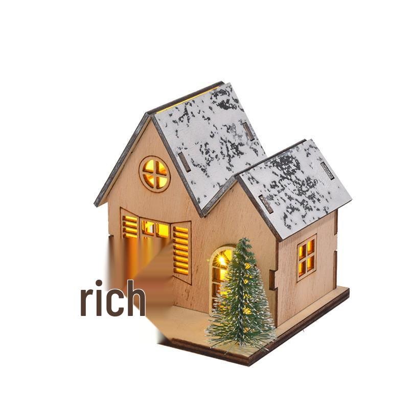 Деревянные рождественские настольные украшения в скандинавском стиле с подсветкой