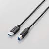 Elecom USB-кабель A Male to USB B Соответствует директиве RoHS 3 м Черный [B] USB3.0 (USB-штекер) USB3-AB30BK/RS