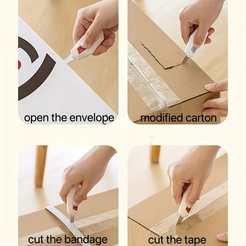 Diamond Design Unbox Knife Safety Round Head Cutter Magnetic Carton Box Cutter for Opening Package Letter Utility Knife