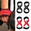 Padded Figure 8 Straps Deadlift Weight Lifting Wrist Straps Power Lifters Workout Pull-ups Horizontal Bar Gym Fitness
