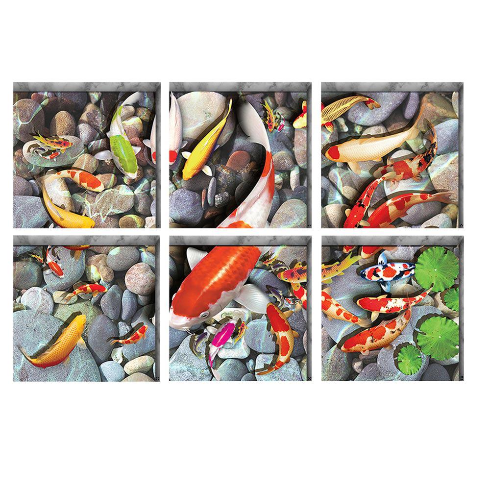 Креативная 3D Ванная Трехмерная Экологически чистая Наклейка на стену Ванна Самоклеящаяся Нескользящая Наклейка Детская Ванная Водонепроницаемая