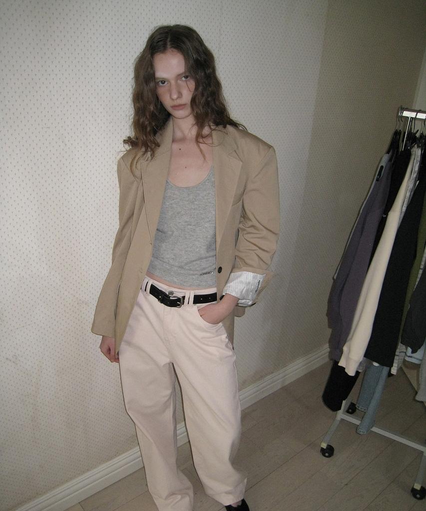 APPAREL ARCHIVE Rivlet Single Cotton Jacket - Beige