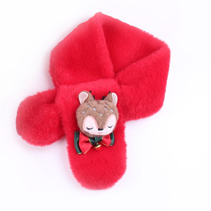 Festive Child's Snood: Red Faux Rabbit Fur for Autumn & Winter