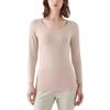 Gunze Fire Acedron Long Sleeve Prevents Sweat from Chilling In MH2046P Women's Innerwear, Thin, Moisture-Wicking, Heat-Generating, Winter, Beige,