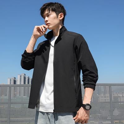 Осенняя повседневная куртка, мужская однотонная свободная модная брендовая мужская куртка, корейская версия, модный универсальный топ