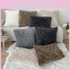 Solid Color Stripe Plush Pillowcase Cushion Cover Bedroon Decorations Fashion