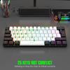 Wired Mechanical Gaming Keyboard with RGB Light Universal 61 Keys Mini Wired Office Keyboard Mouse Kit